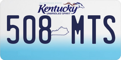 KY license plate 508MTS