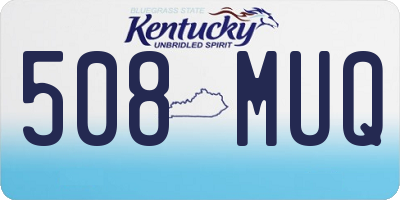 KY license plate 508MUQ