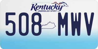 KY license plate 508MWV