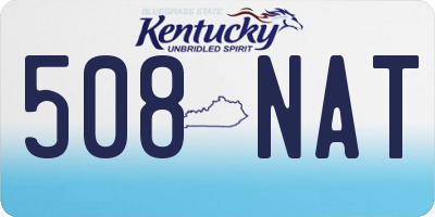 KY license plate 508NAT