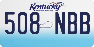 KY license plate 508NBB