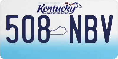 KY license plate 508NBV