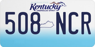 KY license plate 508NCR