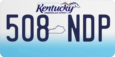 KY license plate 508NDP