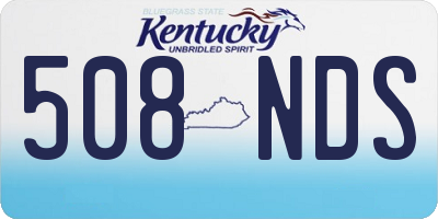 KY license plate 508NDS