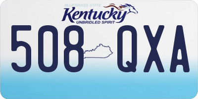 KY license plate 508QXA