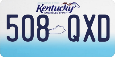 KY license plate 508QXD