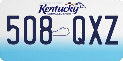 KY license plate 508QXZ