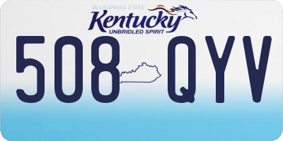 KY license plate 508QYV