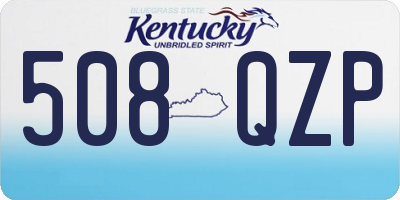 KY license plate 508QZP