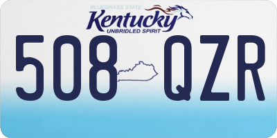 KY license plate 508QZR