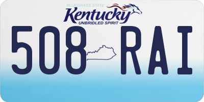 KY license plate 508RAI