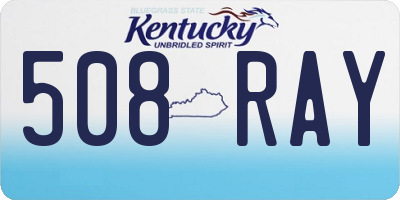 KY license plate 508RAY