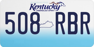 KY license plate 508RBR
