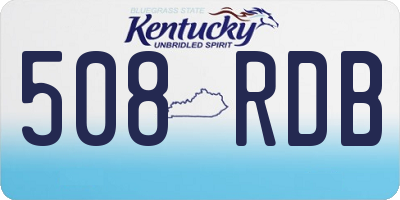 KY license plate 508RDB