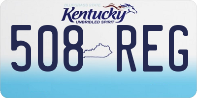 KY license plate 508REG