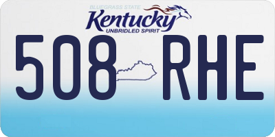 KY license plate 508RHE