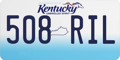 KY license plate 508RIL