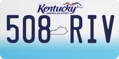 KY license plate 508RIV