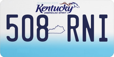 KY license plate 508RNI