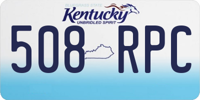 KY license plate 508RPC