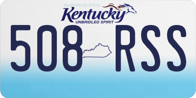 KY license plate 508RSS