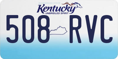 KY license plate 508RVC