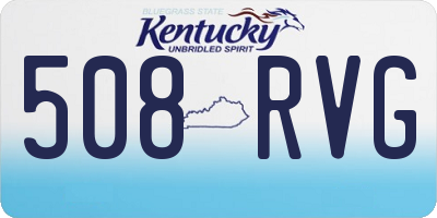 KY license plate 508RVG