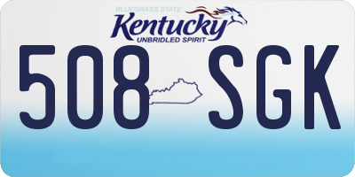 KY license plate 508SGK
