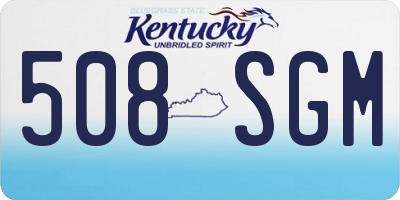 KY license plate 508SGM