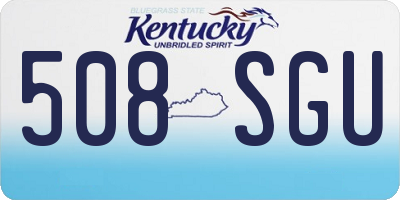 KY license plate 508SGU