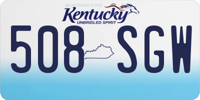KY license plate 508SGW