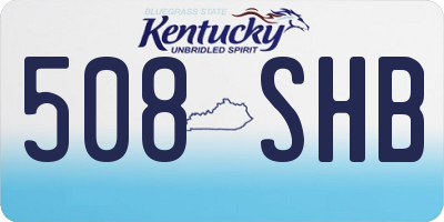 KY license plate 508SHB