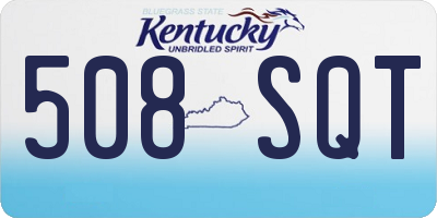 KY license plate 508SQT