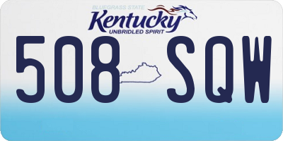 KY license plate 508SQW