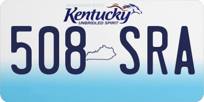 KY license plate 508SRA