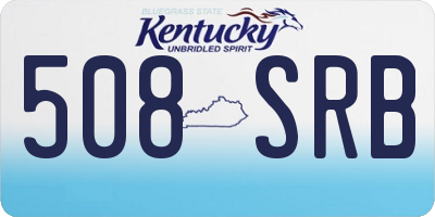 KY license plate 508SRB