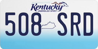 KY license plate 508SRD