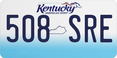 KY license plate 508SRE