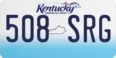 KY license plate 508SRG