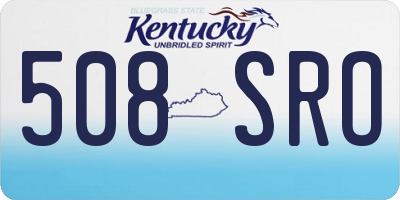 KY license plate 508SRO