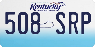 KY license plate 508SRP
