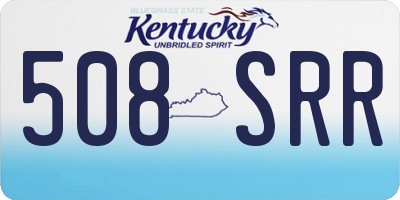 KY license plate 508SRR