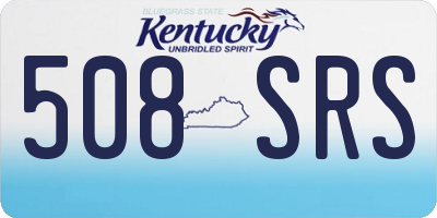 KY license plate 508SRS