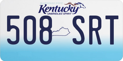 KY license plate 508SRT