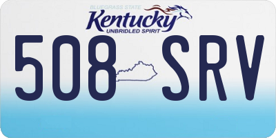 KY license plate 508SRV