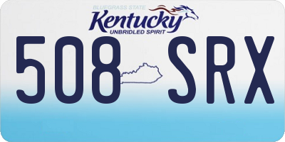KY license plate 508SRX