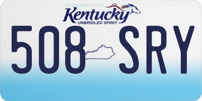KY license plate 508SRY