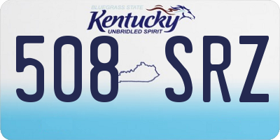 KY license plate 508SRZ