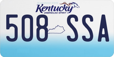 KY license plate 508SSA